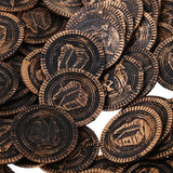 Plastic Treasure Coin Bronze Captain Pirate Coin Baby Kids Bag Fillers Gift