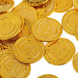 Plastic Treasure Coin Golden 50 Coin Money for Kids Bag Loots Favors Decor