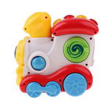 Max Kids Cartoon Train Model with Light Sound Happy Toy for Child Birthday Gift