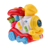 Max Kids Cartoon Train Model with Light Sound Happy Toy for Child Birthday Gift