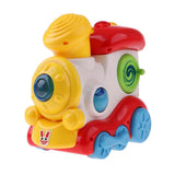 Max Kids Cartoon Train Model with Light Sound Happy Toy for Child Birthday Gift