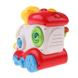 Max Kids Cartoon Train Model with Light Sound Happy Toy for Child Birthday Gift