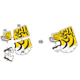 Maxbell 3D Paper Model Tiger Hood Head Animal Toy for Kids Costume Party Accessory