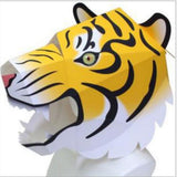 Maxbell 3D Paper Model Tiger Hood Head Animal Toy for Kids Costume Party Accessory