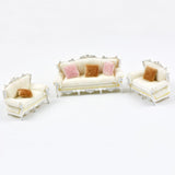 Max 1:25 European Style Sofa Model Sand Table Model Accessories White