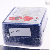 Max Creative Portable Metal Storage Container Safe Lock Box Money Coffer Blue