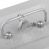 Max Practical Mini Cash Money Box Stainless Steel Security Lock Safe Metal White