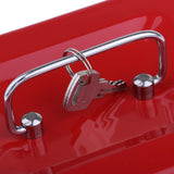 Max Practical Mini Cash Money Box Stainless Steel Security Lock Safe Metal Red