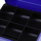 Max Practical Mini Cash Money Box Stainless Steel Security Lock Safe Metal Blue