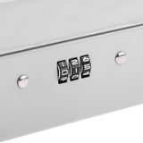 Max Mini Portable Steel Locking Cash Box Security Storage Coin Check White