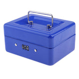 Max Mini Portable Steel Locking Cash Box Security Storage Coin Check Blue