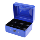 Max Mini Portable Steel Locking Cash Box Security Storage Coin Check Blue
