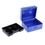 Max Mini Portable Steel Locking Cash Box Security Storage Coin Check Blue