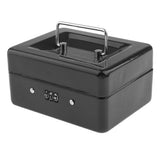Max Mini Portable Steel Locking Cash Box Security Storage Coin Check Black