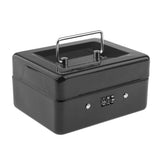 Max Mini Portable Steel Locking Cash Box Security Storage Coin Check Black