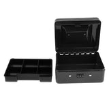 Max Mini Portable Steel Locking Cash Box Security Storage Coin Check Black