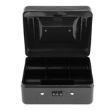 Max Mini Portable Steel Locking Cash Box Security Storage Coin Check Black