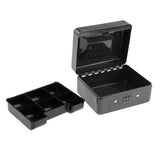 Max Mini Portable Steel Locking Cash Box Security Storage Coin Check Black