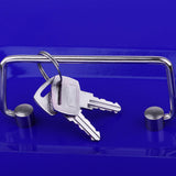 Max Lockable Cash Box Deposit Slot Cash Money Box Safe with 2 Key Portable Blue