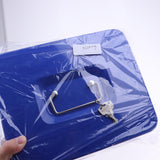 Max Lockable Cash Box Deposit Slot Cash Money Box Safe with 2 Key Portable Blue