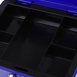 Max Lockable Cash Box Deposit Slot Cash Money Box Safe with 2 Key Portable Blue