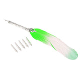 Max Antique Dip Feather Pen Set with Holder 5 Nibs Gift Box Green