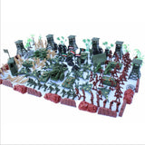 Maxbell 170pcs/Lot Army Combat Toys Soldier Model Action Figure Sand Table Scene