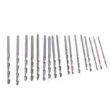 Max Precision Pin Vise Hand Drill Twist Bits for Models and Hobby Set of 17pcs