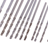 Max Precision Pin Vise Hand Drill Twist Bits for Models and Hobby Set of 17pcs