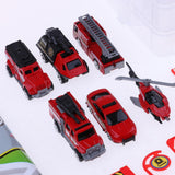 Max Kids Educational Car Storage Organizer Box Parking Lot Toy Fire truck