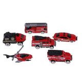 Max Kids Educational Car Storage Organizer Box Parking Lot Toy Fire truck