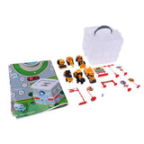 Max Kids Educational Car Storage Organizer Box Parking Lot Toy Engineering Car