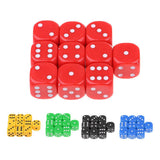 Maxbell 10Pcs Acrylic 6-sided Digital Dice D6 for Party Bar Game Accessory Yellow