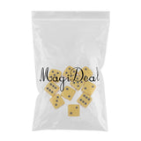 Maxbell 10Pcs Acrylic 6-sided Digital Dice D6 for Party Bar Game Accessory Yellow