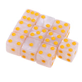 Max 10Piece Six Sided D6 Dice Square Dotted for Dungeons and Dragons Toys White