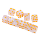 Max 10Piece Six Sided D6 Dice Square Dotted for Dungeons and Dragons Toys White