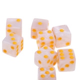 Max 10Piece Six Sided D6 Dice Square Dotted for Dungeons and Dragons Toys White