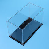 Maxbell Clear Acrylic Display Case Action Figure Showcase & Black Base for Dolls or Collectibles, Golf Balls, Tennis Balls and more - 40 x 10 x 15 cm