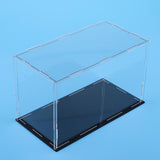 Maxbell Clear Acrylic Display Case Action Figure Showcase & Black Base for Dolls or Collectibles, Golf Balls, Tennis Balls and more - 40 x 10 x 15 cm