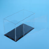 Maxbell Clear Acrylic Display Case Action Figure Showcase & Black Base for Dolls or Collectibles, Golf Balls, Tennis Balls and more - 40 x 10 x 15 cm