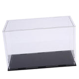 Maxbell Clear Acrylic Display Case Action Figure Showcase & Black Base for Dolls or Collectibles, Golf Balls, Tennis Balls and more - 40 x 10 x 15 cm