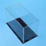 Maxbell Clear Acrylic Display Case Action Figure Showcase & Black Base for Dolls or Collectibles, Golf Balls, Tennis Balls and more - 40 x 10 x 15 cm