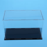 Maxbell Clear Acrylic Display Case Action Figure Showcase & Black Base for Dolls or Collectibles, Golf Balls, Tennis Balls and more - 40 x 10 x 15 cm