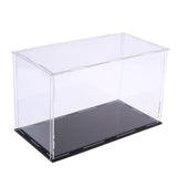 Maxbell Clear Acrylic Display Case Action Figure Showcase & Black Base for Dolls or Collectibles, Golf Balls, Tennis Balls and more - 40 x 10 x 15 cm