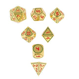 Max 7 Pieces 14mm Metal Polyhedral Dice Table Game Set for Dungeons & Dragons B