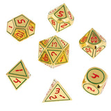 Max 7 Pieces 14mm Metal Polyhedral Dice Table Game Set for Dungeons & Dragons B