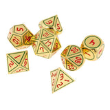 Max 7 Pieces 14mm Metal Polyhedral Dice Table Game Set for Dungeons & Dragons B