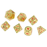 Max 7 Pieces 14mm Metal Polyhedral Dice Table Game Set for Dungeons & Dragons B