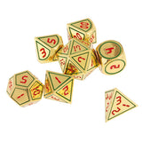 Max 7 Pieces 14mm Metal Polyhedral Dice Table Game Set for Dungeons & Dragons B