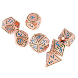 Max 7 Pieces 14mm Metal Polyhedral Dice Table Game Set for Dungeons & Dragons C